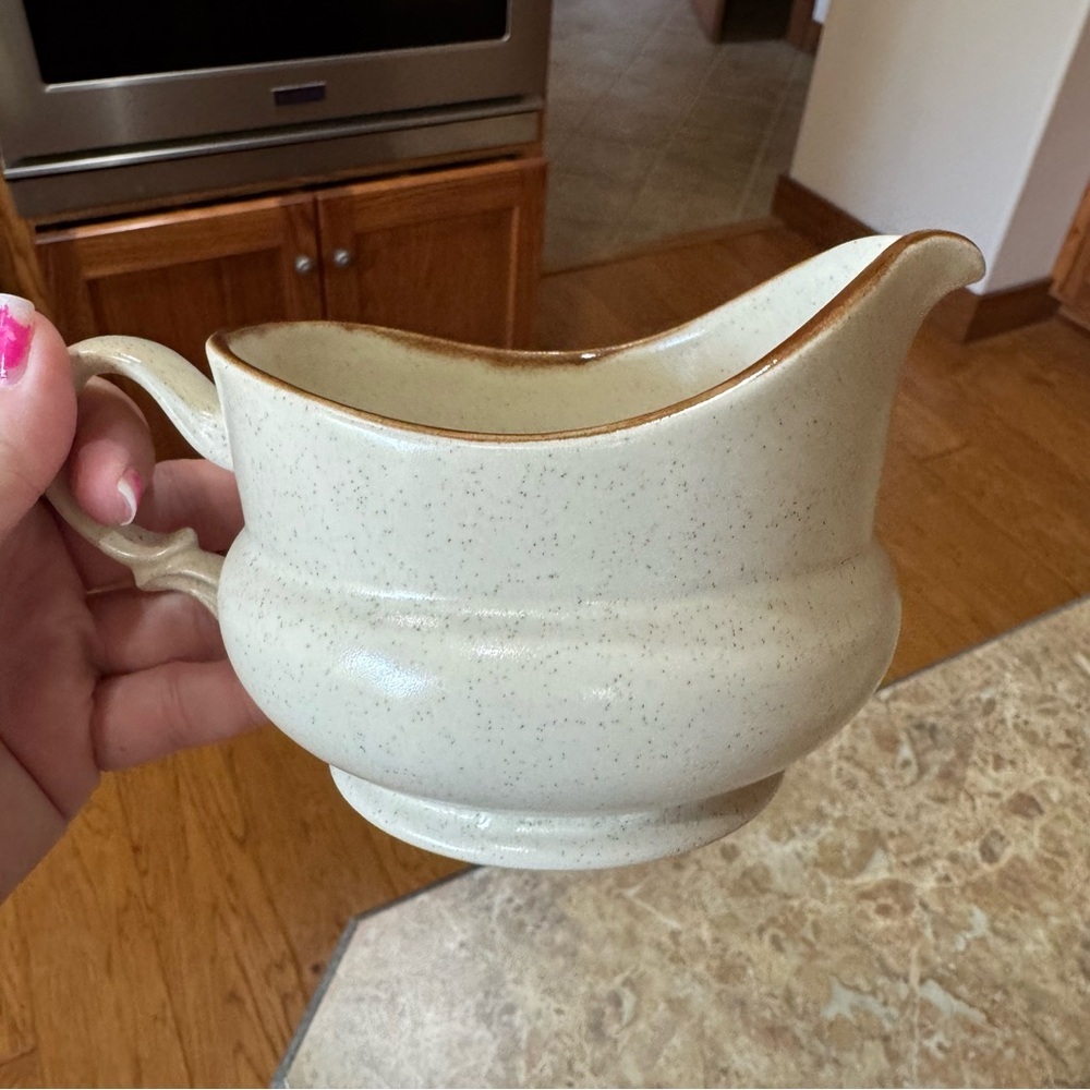 Vintage Hearthside Floral Expressions Stoneware Gravy Boat Japan 4.25”